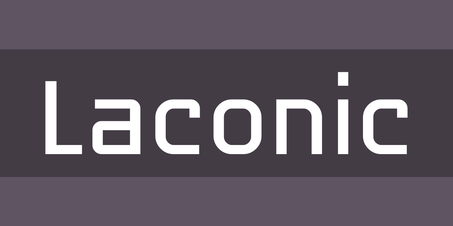 Пример шрифта Laconic #1